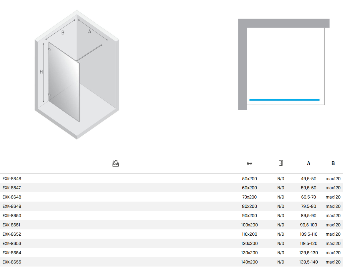 New Trendy avexa drzwi prysznicowe